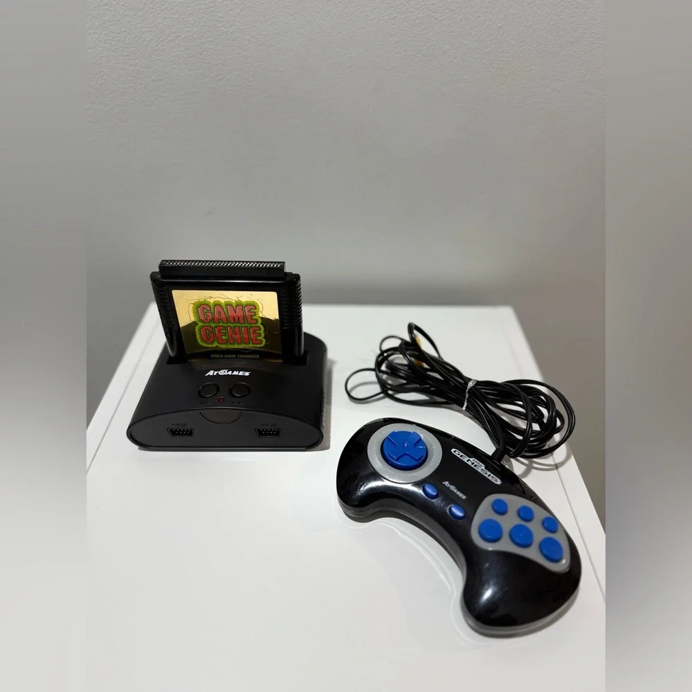 AtGames Sega Genesis Classic Console + Game Genie + Controller Retro Gaming